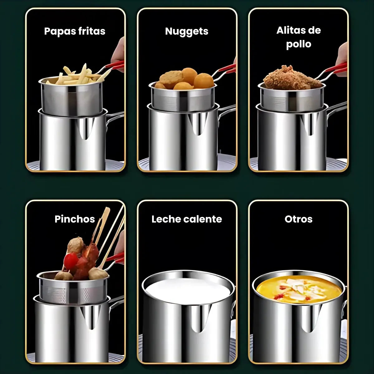 FREÍR+ Olla Freidora Profunda Aceite Canasta